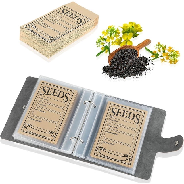 50 Seed Storage Envelopes, Seed Saving Envelopes, Self-Adhesive Organiser for Garden, Seed Storage and Complete Seed Saving Set for Garden Lovers