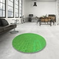 thumbnail image 4 of Ahgly Company Machine Washable Indoor Rectangle Transitional Neon Green Area Rugs, 5' x 7', 4 of 7