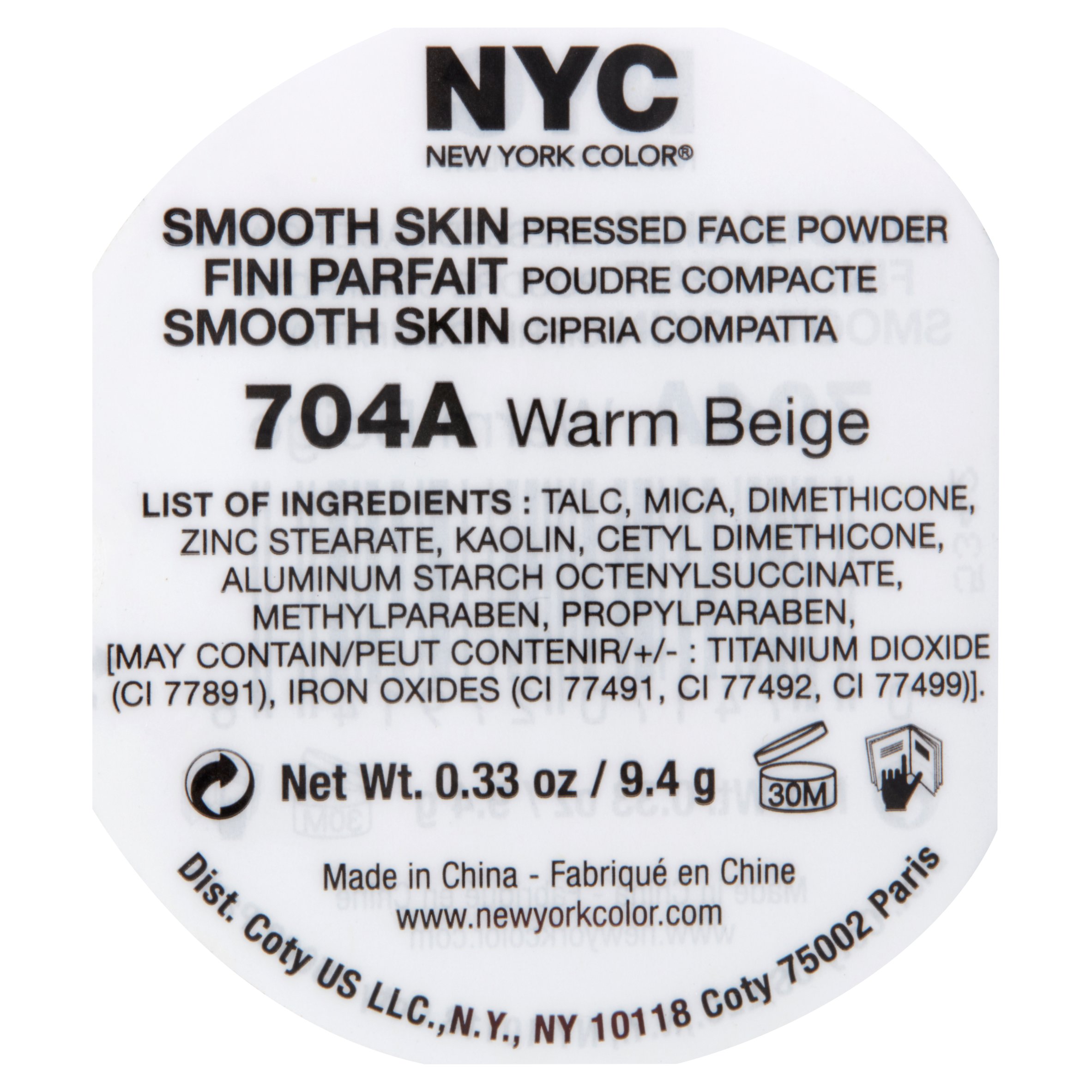 New york color smooth skin 704a warm beige pressed face powder, 0.33 oz - image 4 of 4