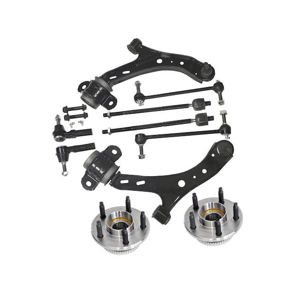 Front Control Arm Wheel Hub Tie Rod End Kit - Compatible with 2005 - 2009 Ford Mustang 2006 2007 2008