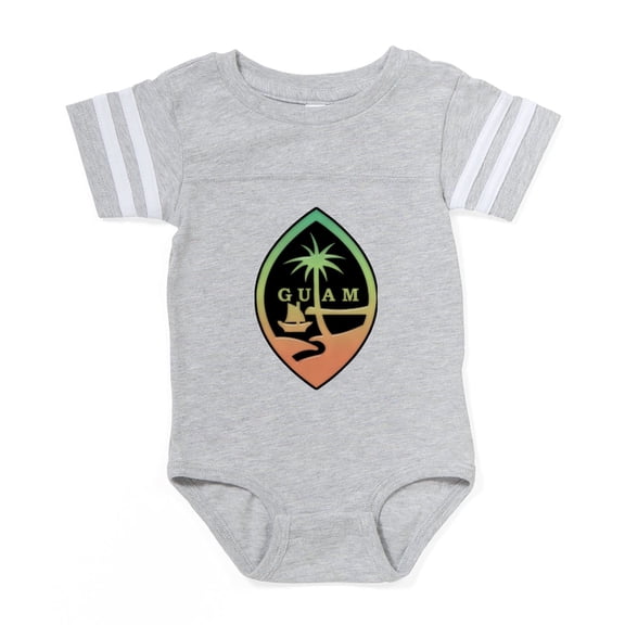 CafePress - Guam2 - Cute Infant Baby Football Bodysuit