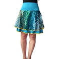thumbnail image 2 of Whitewed Latin Square Dance Skirts for Adults Clothing Competition Character Ocean Blue, 2 of 5