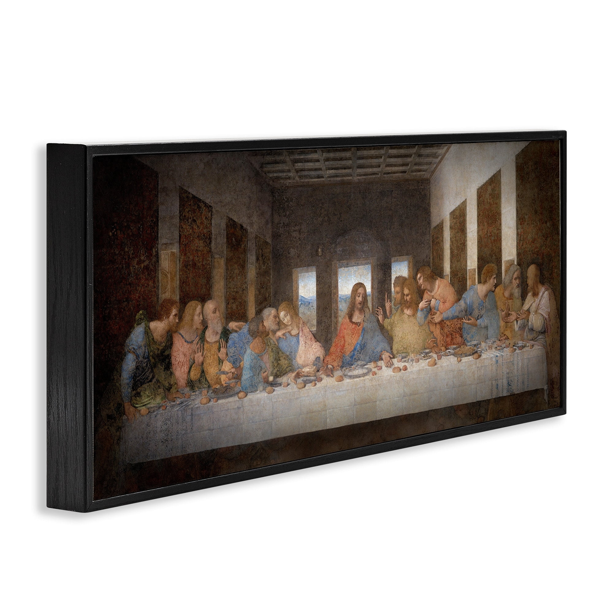 Stupell Industries Da Vinci The Last Supper Religious Classical Painting, 10 x 24,Design by Leonardo Da Vinci