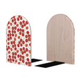 thumbnail image 2 of Susaid Tomato Print Wooden Bookends Decorative Book Ends for Shelves Heavy Books Holder Organizer Non-Slip Desk Book End for Kids Room Office School 1 Pairs, 2 of 8