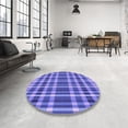 thumbnail image 4 of Ahgly Company Machine Washable Indoor Square Transitional Purple Mimosa Purple Area Rugs, 5' Square, 4 of 7