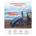 thumbnail image 2 of Adirondack Ottoman, Folding HDPE Plastic Foot Rest - 18.7" x 18.9" x 13.8", Weather Resistant, for Adirondack Chairs, Patio, Lawn, Backyard - Blue, 2 of 7