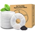 thumbnail image 1 of Paquete de 12 filtros de repuesto para fuente de gato, filtros para fuente de agua para mascotas, filtros de carbón activado, 1 of 5