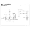 thumbnail image 2 of Kingston Brass KS1341PX Two Handle Roman Tub Filler, 2 of 2
