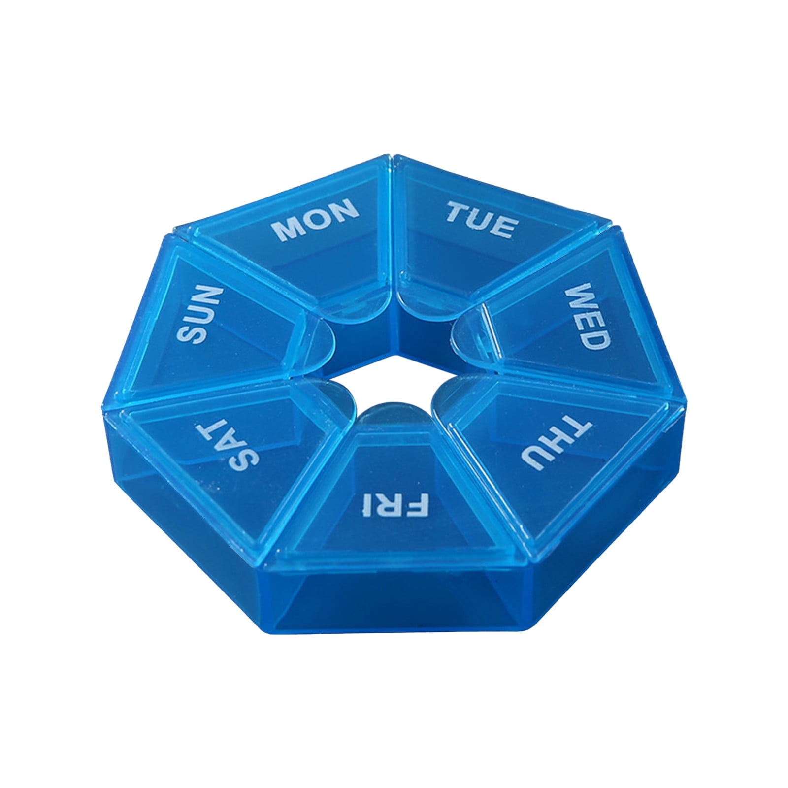 Zonao Deals Pill Box Weekly Pill Organizer, Portable Travel Pill Box Dispenser Medicine case for Vitamin