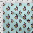 thumbnail image 2 of oneOone Cotton Flex Fabric Leaves & Floral Block Printed Craft Fabric BTY 40 Inch Wide, 2 of 5