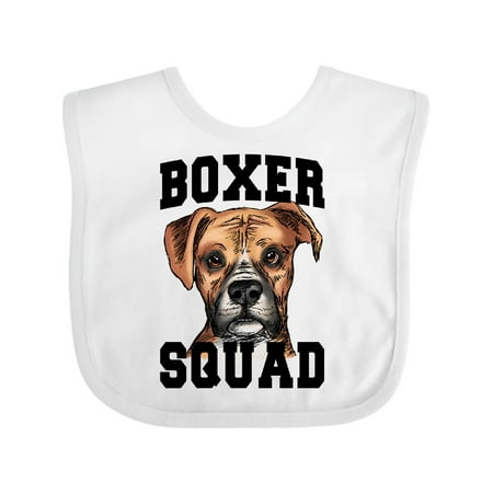 

Inktastic Dog Boxer Squad Gift Baby Boy or Baby Girl Bib