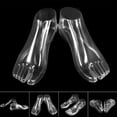 thumbnail image 2 of 1 Paire Pieds Féminins Mannequin Pied Tongs Sandales Transparentes Chaussures Modèle Outil d'Affichage, 2 of 9