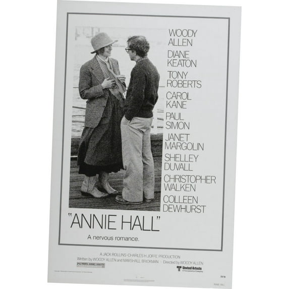 Annie Hall Movie Poster 24x36 Entertainment Decor Art Poster 24x36 Unframed, Age: Adults, Rectangle Poster Time