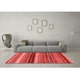 thumbnail image 3 of Ahgly Company Machine Washable Indoor Rectangle Abstract Red Modern Area Rugs, 2' x 5', 3 of 4