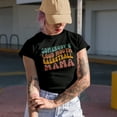 thumbnail image 2 of Somebody's Loud Mouth Basketball Mama, Mom of a Player Themed Quote, Groovy Retro Wavy Text Merch Gift, Black T-Shirt, XL, 2 of 5