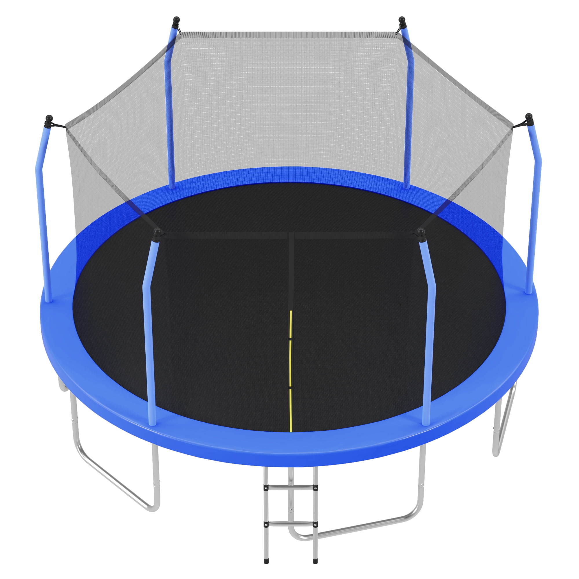 EUROCO 16FT Trampoline with Enclosure Net for Kids and Adults, 1500LBS Backyard Outdoor Large Tranpoline
