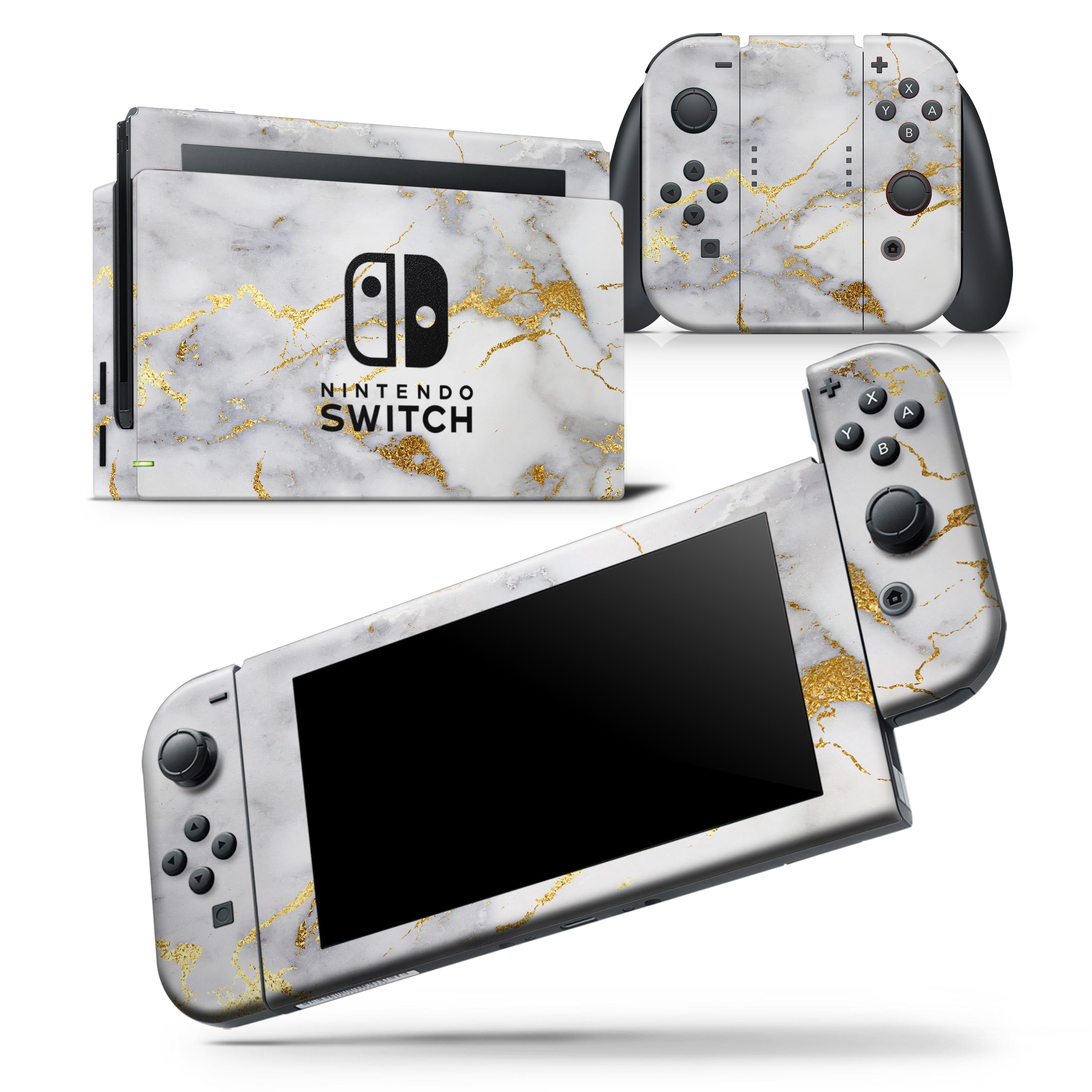 Marble & Digital Gold Foil V2 - Skin Wrap Decal Compatible with the ...