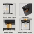 thumbnail image 6 of Semi Flush Mount Ceiling Light with Industrial Style Matte Black, Kitchen Pendent Light with High-Quality Solid Metal, Chandelier Lighting for Dining Room Hallway Entryway Bedroom Living Room, 6 of 7