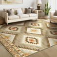 thumbnail image 1 of AIR-Area Rug 5x7 Machine Washable Western Aztec Rug Non Slip Low Pile Print Pattern Indoor Carpet for Living Room Bedroom Dining, Cream Camel, 1 of 4