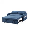 thumbnail image 3 of Harper & Bright Designs 55.1" Pull Out Sleep Sofa Bed Loveseats Sofa Couch with Adjsutable Backrest, Storage Pockets, 2 Soft Pillows for Living Room, Bedroom, Apartment, Office, Blue, 3 of 16