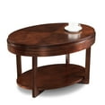 thumbnail image 5 of Leick Home 10109-CH Oval Small Coffee Table with Shelf, Chocolate Cherry, 5 of 13