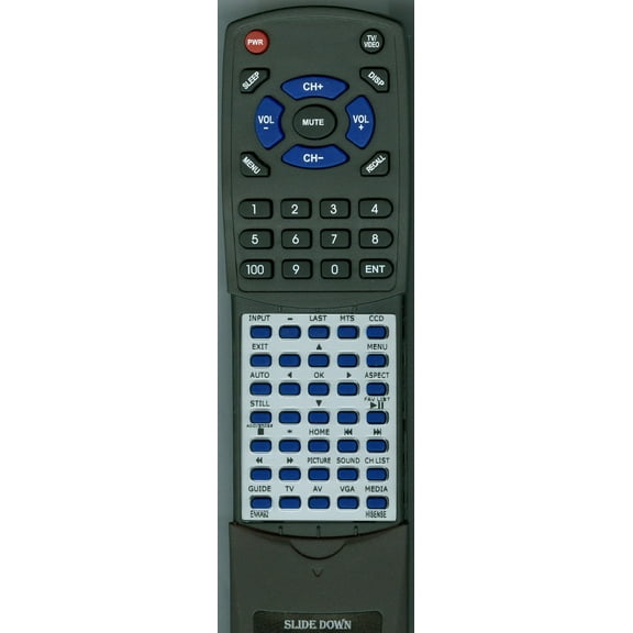 Replacement Remote for HISENSE EN-KA92, ENKA92, 40H3E, 32H3E, 32H3C, 40H3C, RTENKA92, 32H3B1