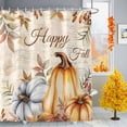 thumbnail image 2 of Shower Curtains for Bathroom-36"x72",Fall Leaf Retro Letter Background Waterproof Bath Curtain Grommet Shower Curtain Set, 2 of 7