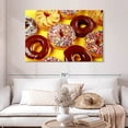 thumbnail image 2 of Elephant Stock Fresh Doughnuts Wall Art - Horizontal Canvas Wall Art - Dining Room Wall Decor - Food And Drink Canvas - Gold And Brown Decor - 48" x 32", 2 of 8