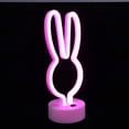 thumbnail image 2 of FRCOLOR Neon Light Easter Bunny Neon Light Creative LED Table Light Unique Party Night Lamp,11.02"X4.53"X3.94", 2 of 5