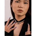 thumbnail image 2 of Gothic Goth Moon Choker, Black Crescent Moon Choker, Moon Necklace, Gothic Choker, Goth Choker, Black Choker, Black Velvet Choker, Halloween Christmas, 2 of 5