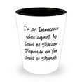 thumbnail image 2 of Cute Insurance Sales Agent Shot Glass, I'm An Insurance Sales Agent. My Level Of, 2 of 2