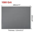 thumbnail image 3 of Uxcell 1500 Grits Waterproof Sandpaper Wet Dry Sand Paper Wood Furniture Finishing Silicone Grey 5pcs, 3 of 5