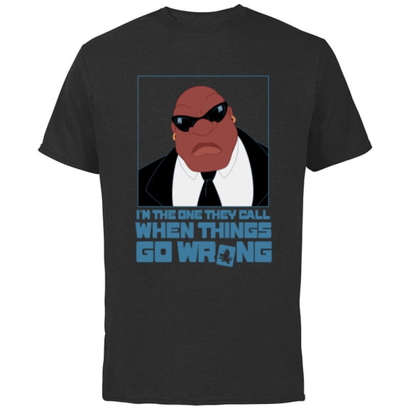 Disney Lilo & Stitch Cobra Bubbles Call When Things Go Wrong - Short Sleeve Cotton T-Shirt for Adults - Customized-Black