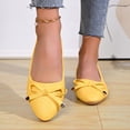thumbnail image 2 of oqasdz Women Casual Shoes Slip On Low Heel Pointed Toe Ballet Shoes with Bow Design Comfort Wedding Solid Color Trendy Dressy Shoes Summer Outdoor, 2 of 7