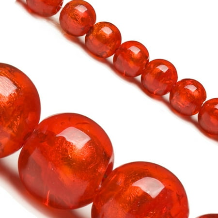 - Red Dichroic Glass Bead With Silver Color Foil 10mm Round Sold per pkg of 25 pcs/String