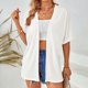 thumbnail image 3 of Cárdigan Top básico de ganchillo para mujer, cárdigan informal de color sólido, atuendo diario (blanco XL) Ygjytge Blanco T XL para Mujer, 3 of 6