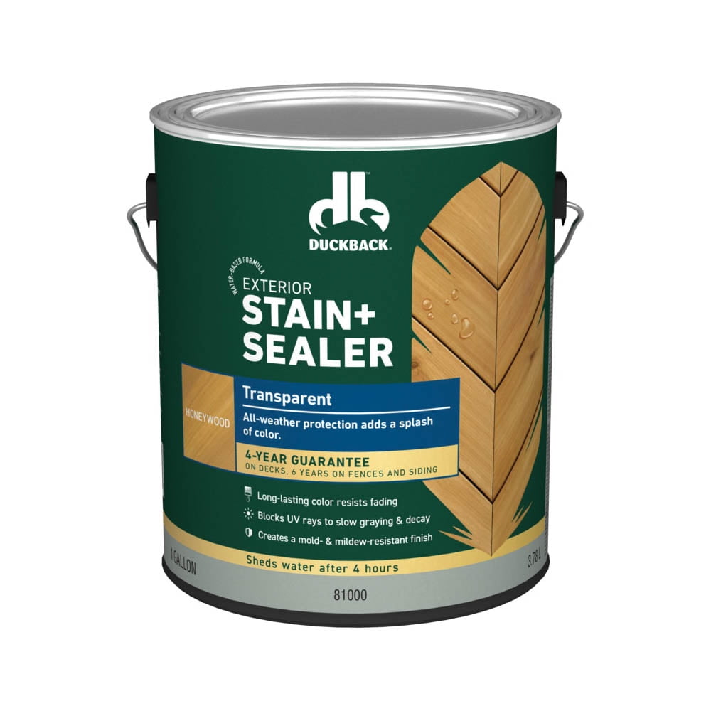 Duckback Honeywood Transparent Exterior Stain and Sealer, 1 Gallon