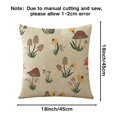 thumbnail image 2 of Funda de almohada acogedora con diseño de flores silvestres, romántica, con diseño de flores y hojas de la naturaleza, cuadrada (45 x 45 cm), 2 of 5