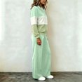thumbnail image 5 of Yotami Women Tracksuit Set, Color Block Zip Up Sweatshirt And Wide Leg Pants, Casual Fall Matching Outfit With Pockets, 5 of 5
