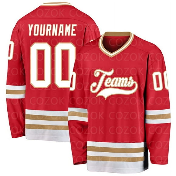Maillot de hockey sur glace professionnel de l'équipe du Mexique ! Votre nom et numéro de joueur au dos - Canada