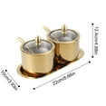 thumbnail image 3 of CSSJKYJ 2Pcs Stainless Steel Sugar Bowl Set – Silver & Gold Sugar Containers with Lids and Spoons, Airtight Sugar Bowls for Kitchen Countertop, Coffee Bar & Dining Table Storage, 3 of 7