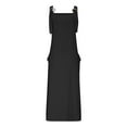 thumbnail image 3 of snilers Jumper Dress for Women Adjustable Straps Sleeveless Wide Hemline Long Dress Loose Square Neck Midi Bib Overall Dress with Pockets, 3 of 6
