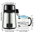 thumbnail image 3 of VEVOR Water Distiller, 1 L/H, 4L Distilled Water Maker with 0-99 H Timing, 750W Countertop Water Purifier with Dual Temp Display, Glass Carafe Cleaning Powder 3 Carbon Packs Equipped, Silver, 3 of 10