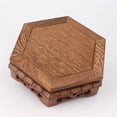 thumbnail image 4 of Hexagonal Teapot Bonsai Base, Vases Plants Sculpture Wooden Display Brackets, 4 of 7