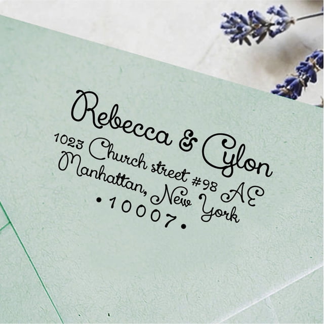 Custom Return Address Stamps Wedding Invitation Self Inking Family Rubber Stamps