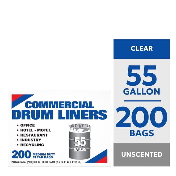 Husky 55 gal. Economy Natural Trash Liners (200-Count)