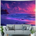 thumbnail image 4 of JRXY Sunset and Beach Tapestry - High-Quality Short Plush Wall Hanging for Home Decor Painting, 4 of 6