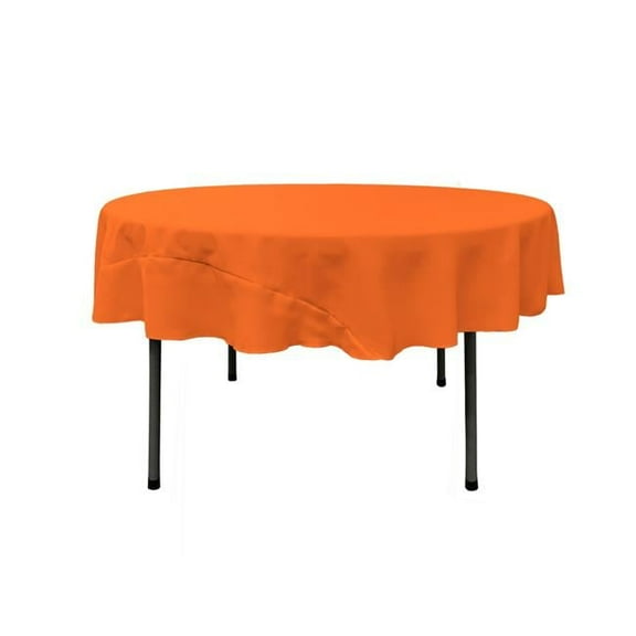 TCpop72R-OrangeP48 Polyester Poplin Tablecloth, Orange - 72 in. Round