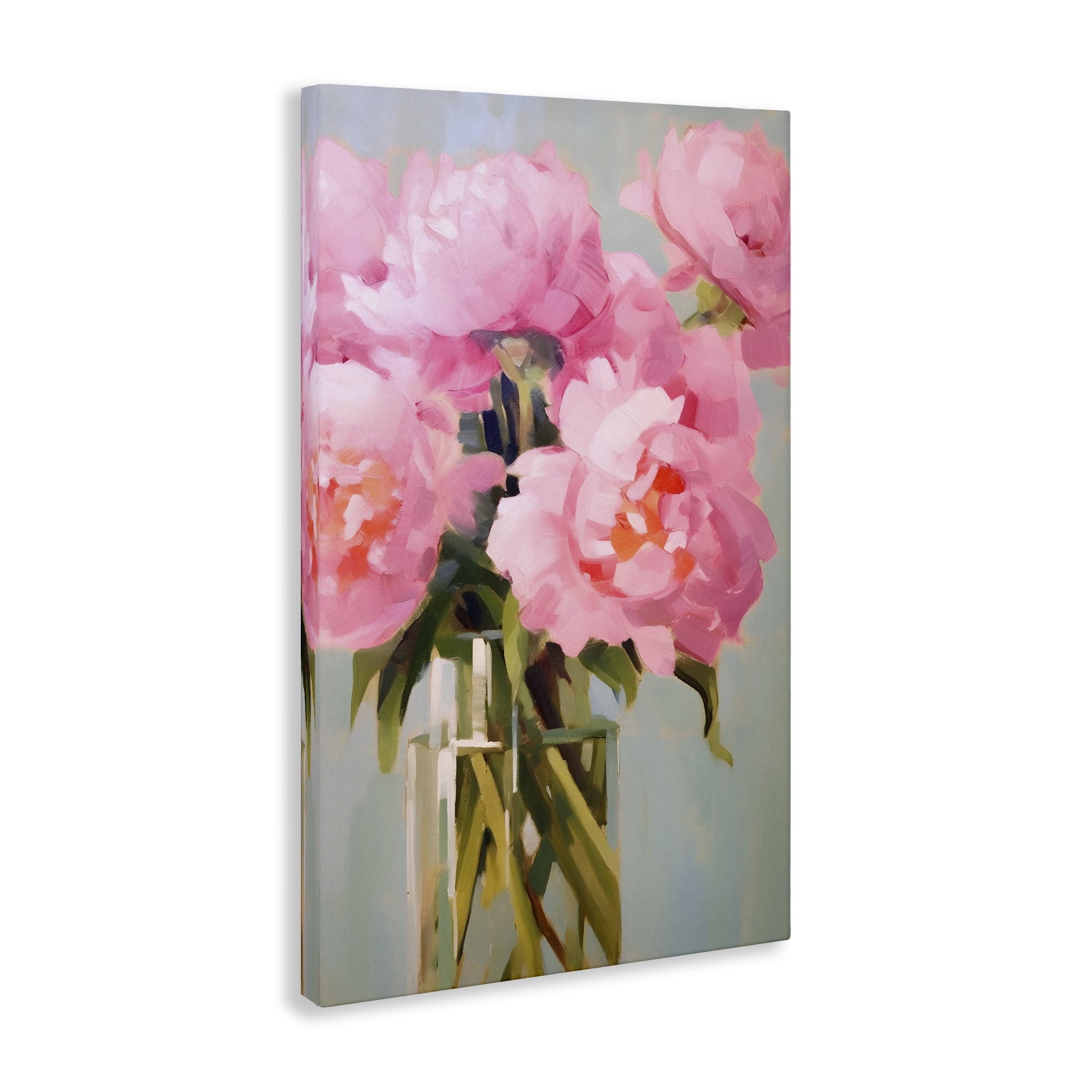 Stupell Industries Blush Pink Roses Botanical & Floral Painting Gallery Wrapped Canvas Art Print Wall Art, 16 x 24