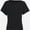 Black, variant on Women's V Neck T Shirts Casual Rolled Short Sleeve Side Split Summer Tops Loose Fit